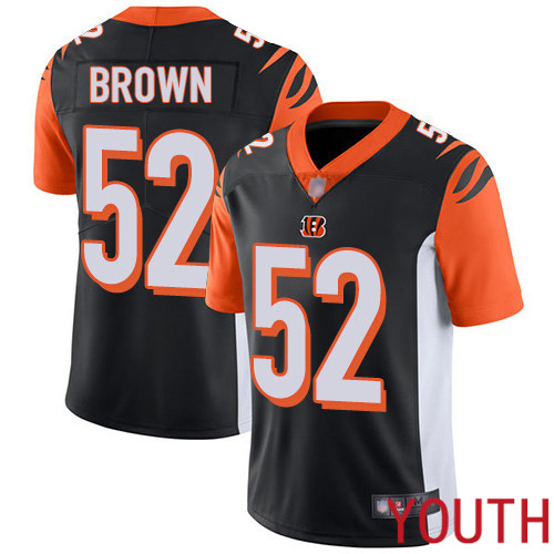 Cincinnati Bengals Limited Black Youth Preston Brown Home Jersey NFL Footballl #52 Vapor Untouchable->cincinnati bengals->NFL Jersey